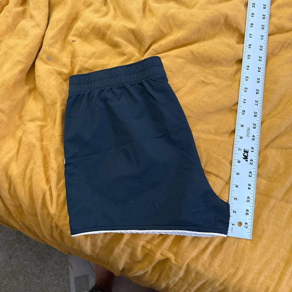 Hammies Santa Barbara Mens Black Retro Swim Trunks Shorts Size 34 Piping